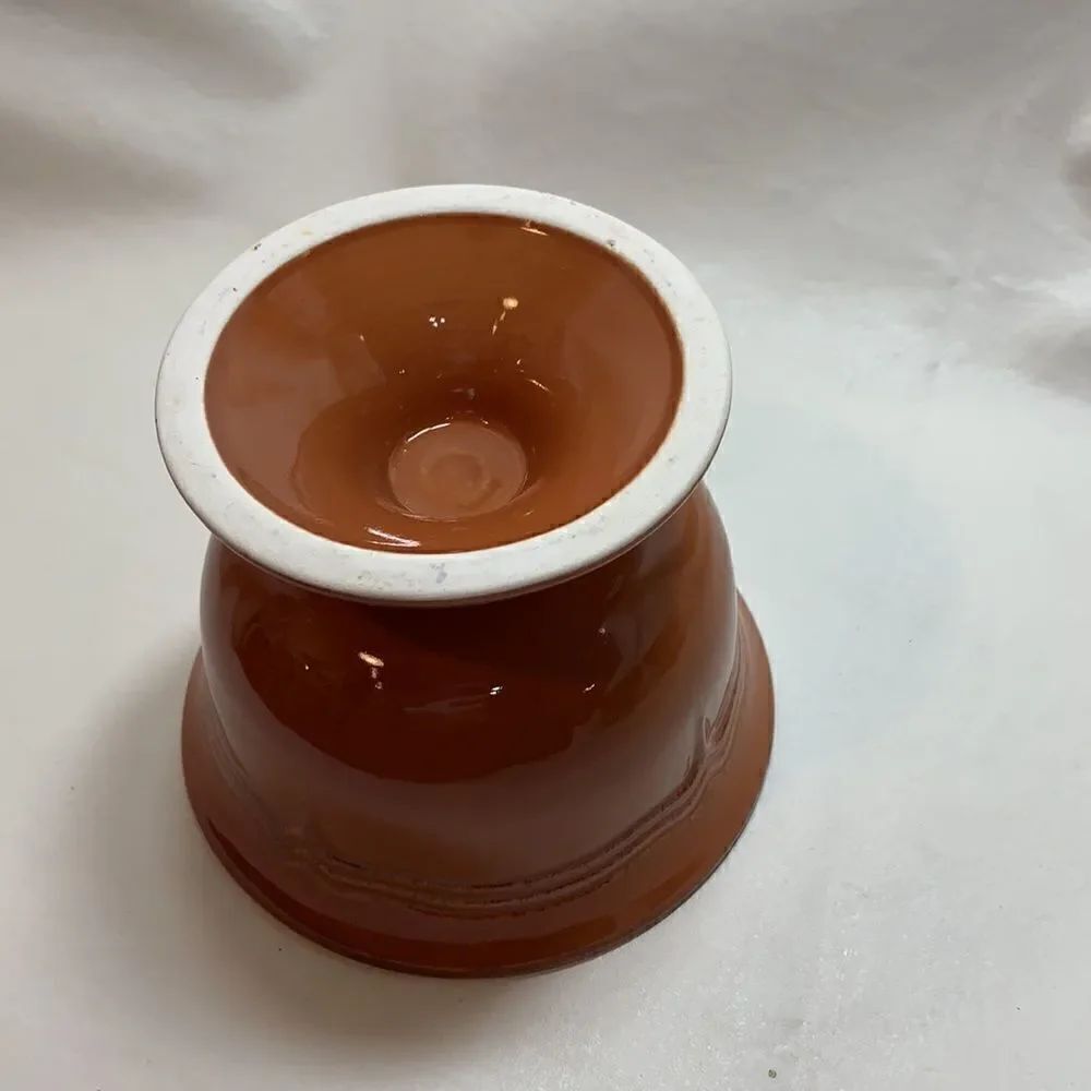 Tuscan Pumpkin Orange Color Dessert Sorbet Cereal Serve Bowl Foot Pedestal Set 2 - Picture 10 of 16